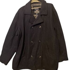 Steve & Barry's Men's 3XL Blue Double-Breasted Overcoat Jacket